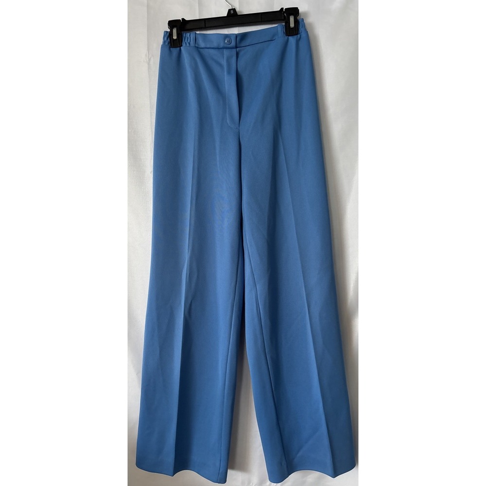 Vintage 70's‎ Devon Deadstock Flare Polyester Blue Pants High Waist  26x29.5